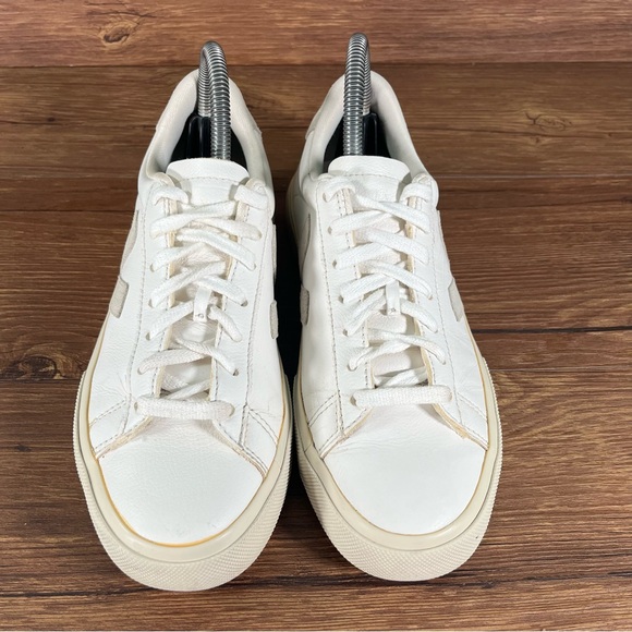 VEJA CAMPO White Leather Low Top Sneakers Women’s Size 7 Shoes - Picture 7 of 13